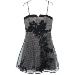 未使用 KAREN MILLEN カレンミレン レース キャミワンピース US 6 ブラック レディース 古着