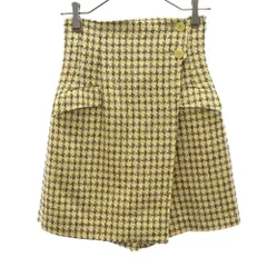 Lily Brown リリーブラウン チェック ラップ ショートパンツ 1 ベージュ LWFP222002 レディース 古着