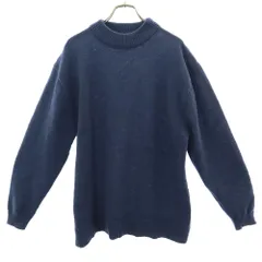 Ellno Loset エルノロゼット 長袖 セーター M ブルー ニット メンズ 古着