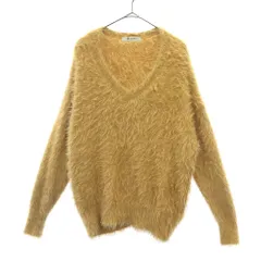 nano universe ナノユニバース 長袖 Vネック シャギー ニット F ブラウン セーター レディース 古着