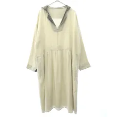 長袖 セーラー襟 ワンピース ベージュ レディース 古着