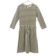 BEAUTY&YOUTH UNITED ARROWS ビューティアンドユース ボーダー 長袖 ワンピース ホワイト×ネイビー UNITED ARROWS レディース 古着