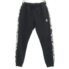 adidas アディダス 3ストライプ スウェットパンツ XS ブラック ロゴプリント メンズ 古着