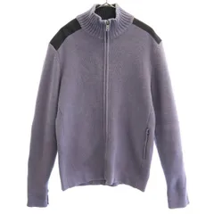 Victorinox ビクトリノックス フルジップ ニットジャケット XS グレー×ブラック メンズ 古着