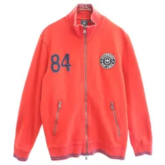 Victorinox ビクトリノックス スウェット ジップジャケット XS レッド×ネイビー ブルゾン 裏起毛 メンズ 古着