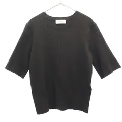 Mila Owen ミラオーウェン 半袖 リブニット カットソー 0 ブラック レディース 古着