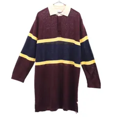 mellow people メローピープル ボーダー柄 長袖 ニット ワンピース レディース 古着