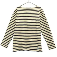ORCIVAL オーシバル フランス製 ボーダー柄 長袖 Tシャツ 2 ホワイト×ネイビー ロンT レディース 古着