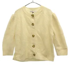 未使用 ZARA ザラ ウールブレンド 長袖 ニットカーディガン M ホワイト セーター レディース 古着