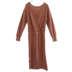 Lily Brown リリーブラウン 長袖 ワンピース F ブラウン レディース 古着