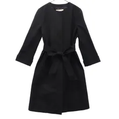 UNITED ARROWS ユナイテッドアローズ ノーカラーコート 36 ブラック レディース 古着