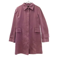 TOMORROWLAND トゥモローランド ステンカラーコート 38 パープル レディース 古着