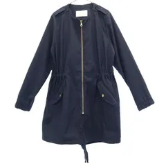 nano universe ナノユニバース ノーカラージャケット M ブラック エポーレット付 レディース 古着