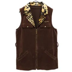 LEONARD SPORT レオナールスポーツ コーデュロイジップ ベスト ブラウン レディース 古着