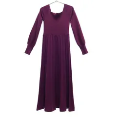 Lily Brown リリーブラウン 長袖 ニット ワンピース F パープル レディース 古着
