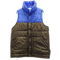 URBAN RESEARCH アーバンリサーチ 中綿ベスト 38 ブルー×ブラウン メンズ 古着