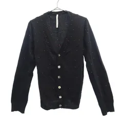 sunaokuwahara スナオクワハラ 総柄 長袖 カーディガン M ブラック レディース 古着