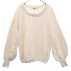 Lily Brown リリーブラウン アンゴラブレンド 長袖 バルーンスリーブ セーター F ホワイト ニット レディース 古着