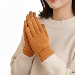 [Coup de Coeur！] [クープ・ド・クール] シンプル 手袋 グローブ 防寒 スマホ対応 レディース タッチパネル 防寒 保温 冬用 クリスマスプレゼント クリスマス 仕事 冬小物 レディース あったか (オレンジ) [オレンジ]