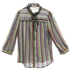 REDYAZEL レディアゼル ストライプ柄 長袖 ブラウス F レディース 古着