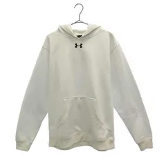 UNDER ARMOUR アンダーアーマー 長袖 スウェットパーカー MD ホワイト 裏起毛 メンズ 古着
