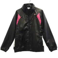 adidas アディダス ライン ウインドブレーカー M ブラック CLIMAPROOF レディース 古着