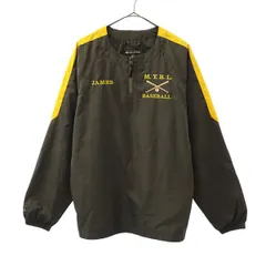 Holloway ホロウェイ ドット柄 野球 ハーフジップ ジャケット youth XL グレー プルオーバー キッズ 古着