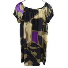 theory セオリー 総柄 半袖 ワンピース 2 レディース 古着