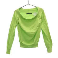 RALPH LAUREN ラルフローレン コットンブレンド 長袖 ニット M グリーン セーター レディース 古着