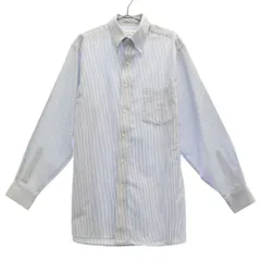 VAN HEUSEN ヴァンヒューゼン ストライプ 長袖 オックスフォード ボタンダウンシャツ FREE ブルー×ホワイト メンズ 古着