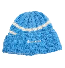 シュプリーム SUPREME Brushed Stripe Beanie ブラッシュストライプビーニー ニット帽 ライトブルー 帽子 メンズ帽子 キャップ ブルー 101hat-197