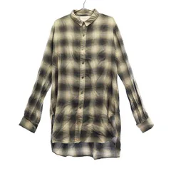 JUN OKAMOTO ジュンオカモト オンブレチェック 長袖 シャツ M チュニック レディース 古着