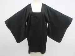 【京松】道行コート 鳥文様 アンティーク 正絹 着物 身丈約83.5cm 裄丈約64.5cm kyo7z12-1516