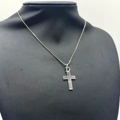 Christian Dior クリスチャンディオール　ネックレス　チョーカー　シルバー　ロゴ　クロス　十字架