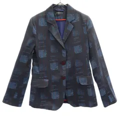 Levi's リーバイス プリント テーラードジャケット S ブルー系 レディース 古着