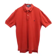 Polo by Ralph Lauren ポロバイラルフローレン ロゴ刺繍 半袖 ポロシャツ S レッド 鹿の子地 メンズ 古着