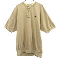 CHEMISE LACOSTE シュミーズラコステ ワッペン 半袖 セーター 4 ベージュ ニット メンズ 古着