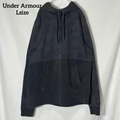【Under Armour】ハーフジップパーカー ワンポイント ブランドロゴ フーディー プルオーバー トレーナー オーバーサイズ ダークグレー US古着 USA輸入 Lsize