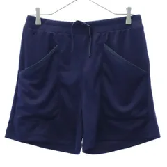 未使用 NEW BALANCE ニューバランス ロゴプリント トレーニング ジャージショートパンツ L ネイビー スポーツ レディース 古着