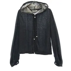 Rene ルネ 長袖 ニット ジップパーカー 36 グレー カーディガン ジャケット レディース 古着