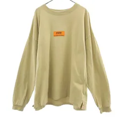 UNIVERSAL OVERALL ユニバーサルオーバーオール ワッペン 長袖 Tシャツ L ベージュ メンズ 古着