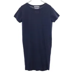 theory luxe セオリーリュクス 半袖 ニット ワンピース 38 ネイビー レディース 古着