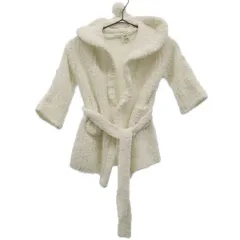 gelato pique ジェラートピケ 長袖 ルームウェア XXS ホワイト ジェラピケ ガウンパーカー キッズ 古着