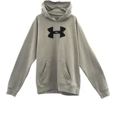 UNDER ARMOUR アンダーアーマー ロゴワッペン 長袖 スウェットパーカー MD グレー ジャケット メンズ 古着