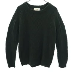 417EDIFICE フォーワンセブン エディフィス ウールブレンド 長袖 ニット M グリーン セーター メンズ 古着