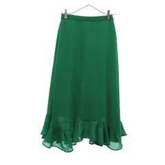 JOURNAL STANDARD L'ESSAGE ジャーナルスタンダード レサージュ 日本製 裾フリル ロングスカート グリーン レディース 古着
