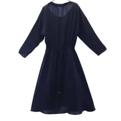 URBAN RESEARCH アーバンリサーチ 長袖 ロングワンピース F ネイビー レディース 古着