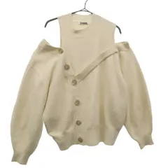 SNIDEL スナイデル 21年秋冬 長袖 デザイン ニット F ホワイト セーター レディース 古着