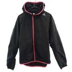 adidas アディダス プリント ウインドブレーカー S ブラック レディース 古着