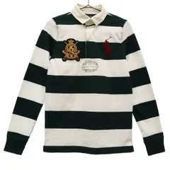 RALPH LAUREN ラルフローレン 未使用 ボーダー 長袖 ラガーシャツ XS ポロシャツ レディース 古着